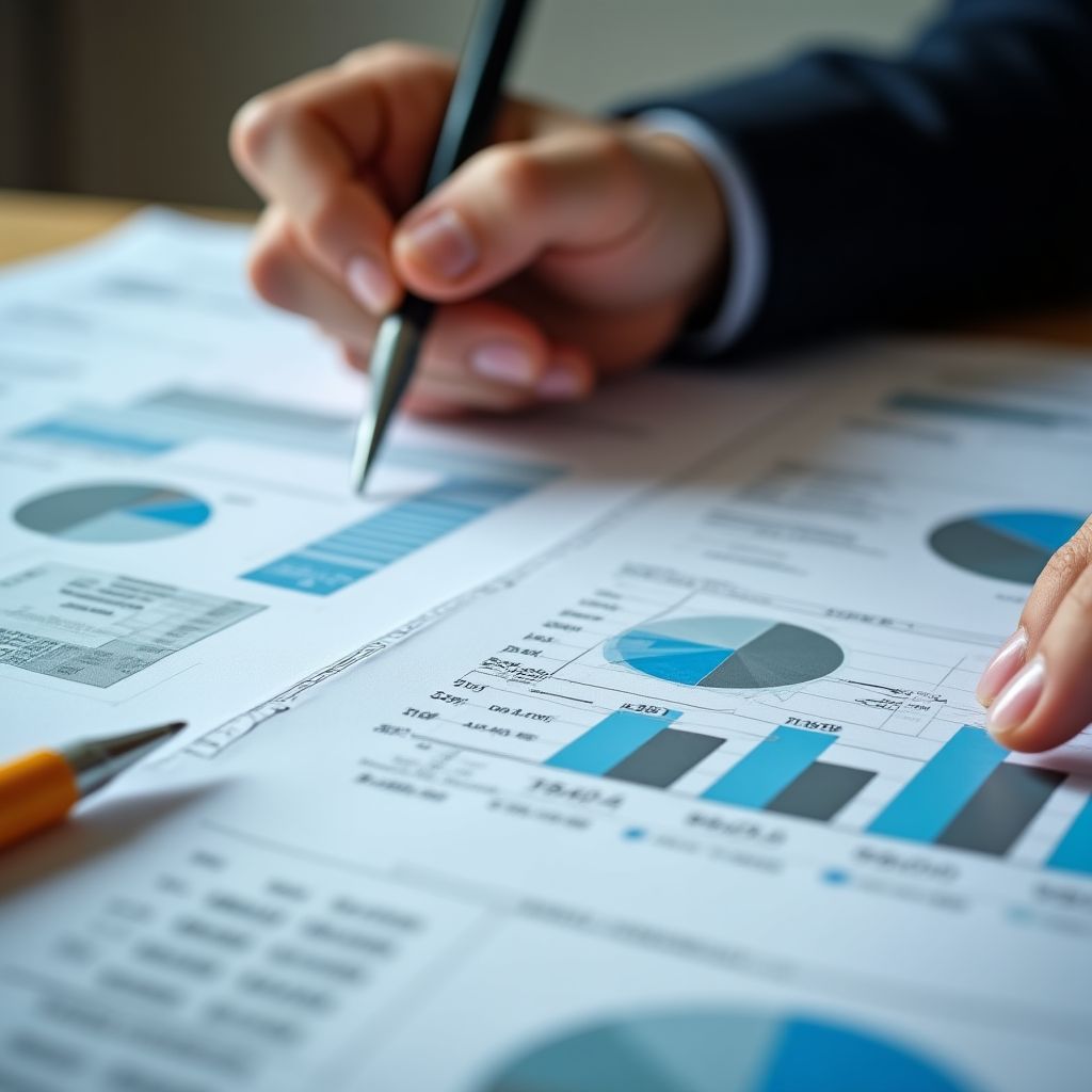 Consultores trabajando en plan de reestructuración financiera