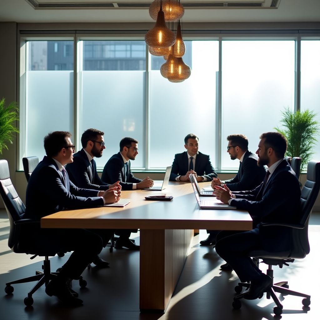 Reunión del equipo financiero